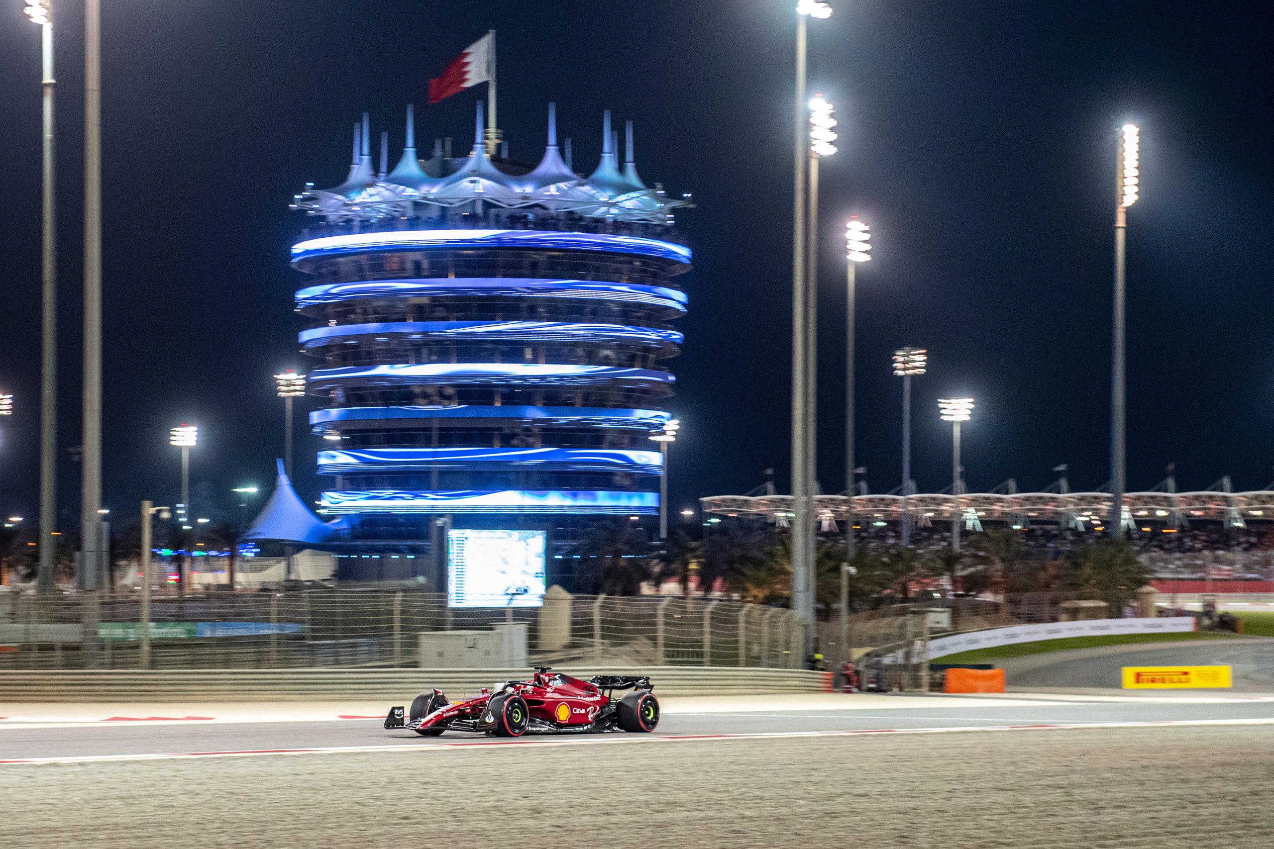 Leclerc scherza nel finale del Gp del Bahrain 2022