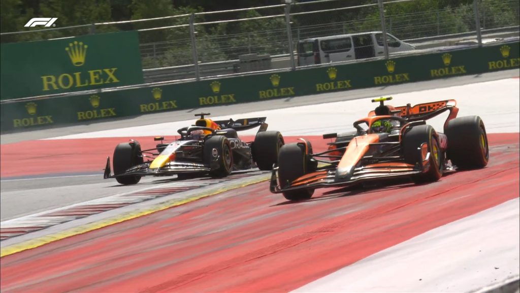 Incidente Verstappen Norris: il video del contatto al Gp d’Austria 2024.