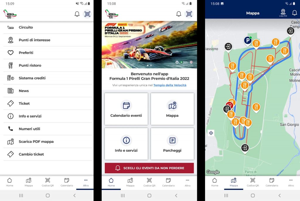 Monza 100, la nuova app che ti “serve” per il Gp d’Italia di F1 2022